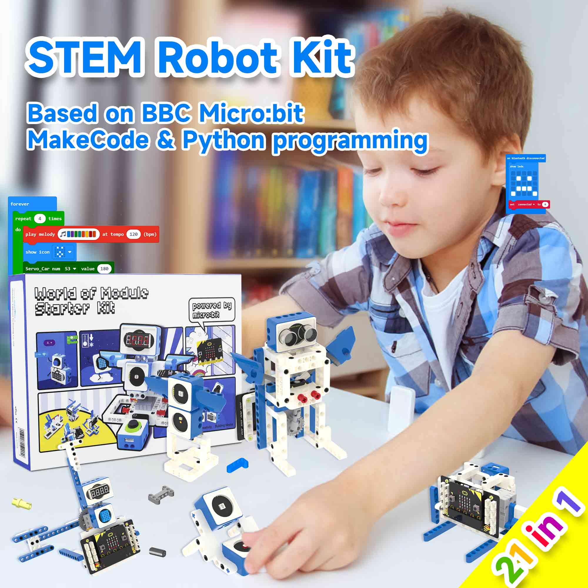 Diy Electronics Projects For Kids - Kit de Carro Robô Inteligente Microbit