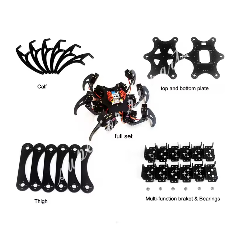 Diy Kit Elektronik - 18 dof alumínio hexapod aranha suporte