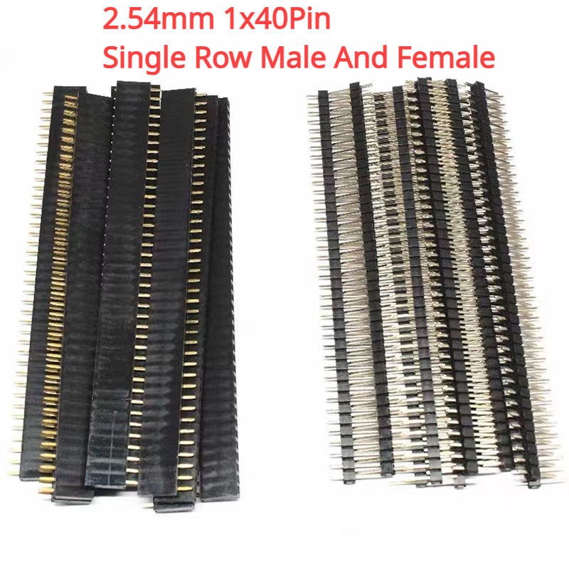 Male Female Header Pin - 10 peças 1x40 pinos 2.54mm passo
