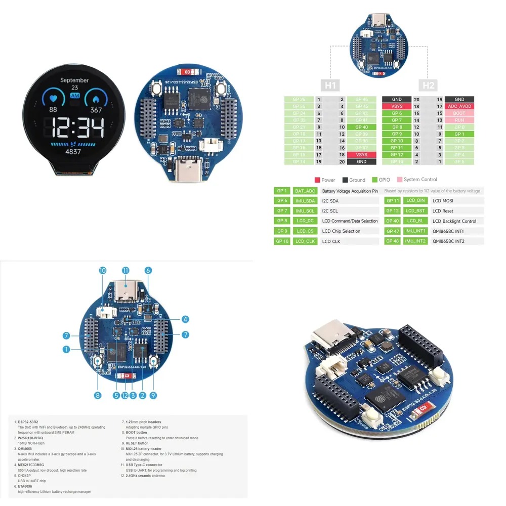 Esp32 Wifi Bluetooth - Placa de Desenvolvimento ESP32-S3 com Tela