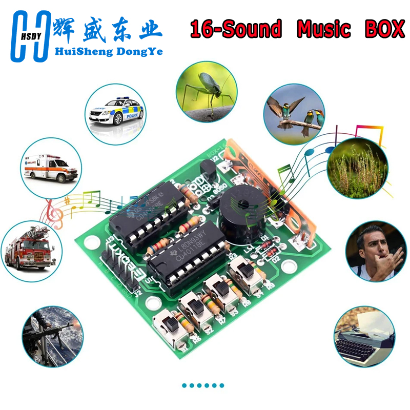 16 caixa de som de música-16 p - Diy Electronics Kits For Kids avaliação e preço
