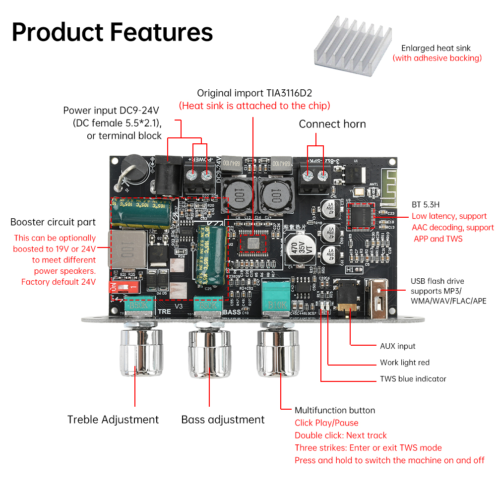 Placa Amplificadora Mono Bluet - Diy Audio Electronics Kit avaliação e preço