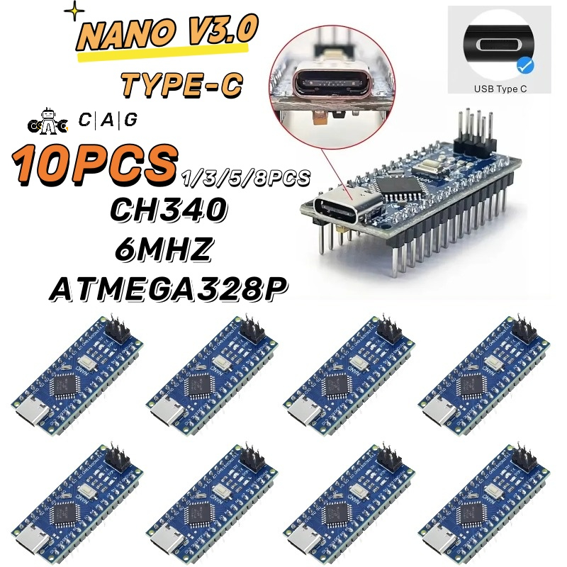 1 - 10PCS Tipo-C USB Nano 3.0  - Arduino Uno Starter Kit avaliação e preço