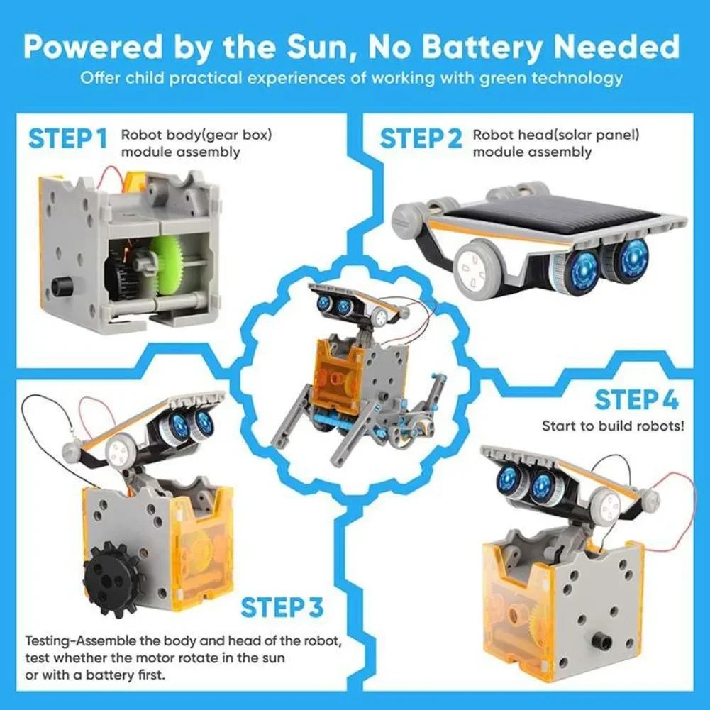 13 em 1 robô movido a energia  - Diy Elektronik avaliação e preço